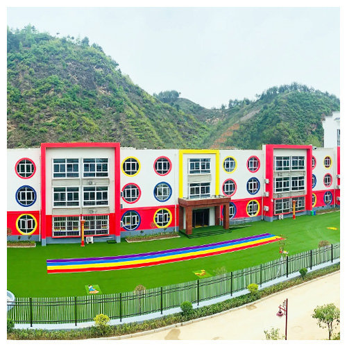 房山高坝店镇中心幼儿园人造草坪跑道
